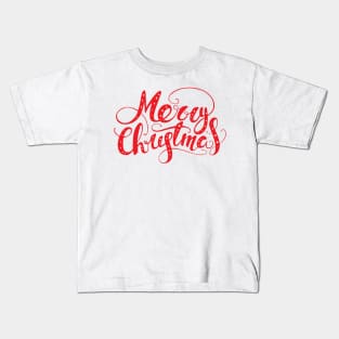 Merry Christmas - Red Script Kids T-Shirt